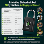 Vorhängeschloss mit Fingerabdruck