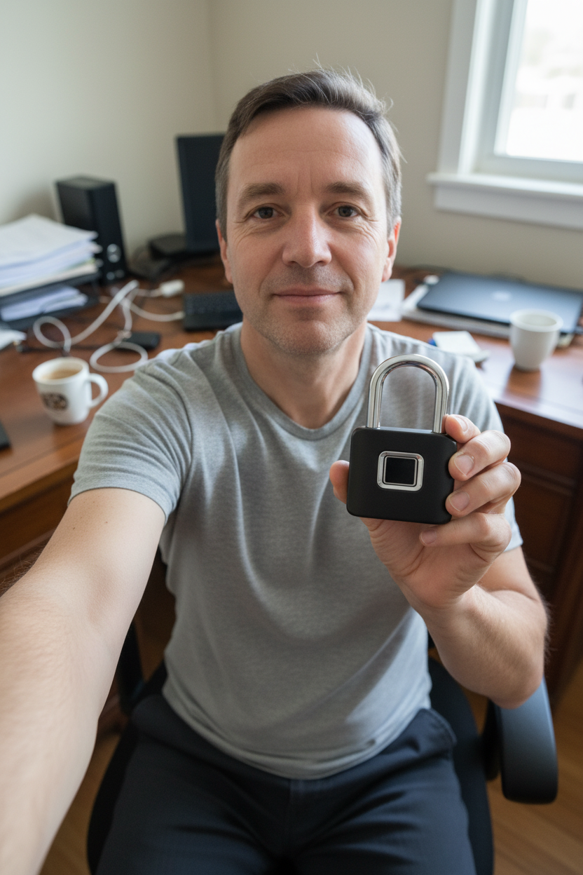 UGC Selfie 4 – Mann im Homeoffice